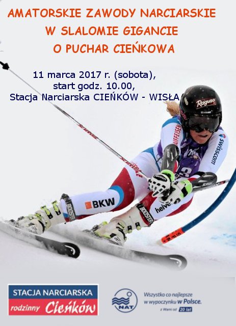 Plakat zawodów o Puchar Cieńkowa
