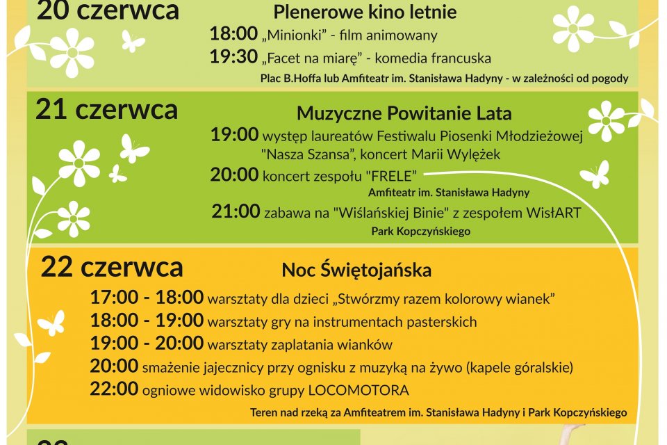 Plakat wydarzenia "Powitanie Lata"