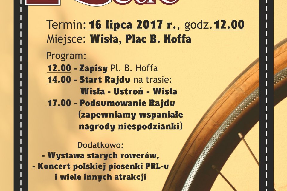 Plakat dotyczący Rowerowego Rajdu Retro