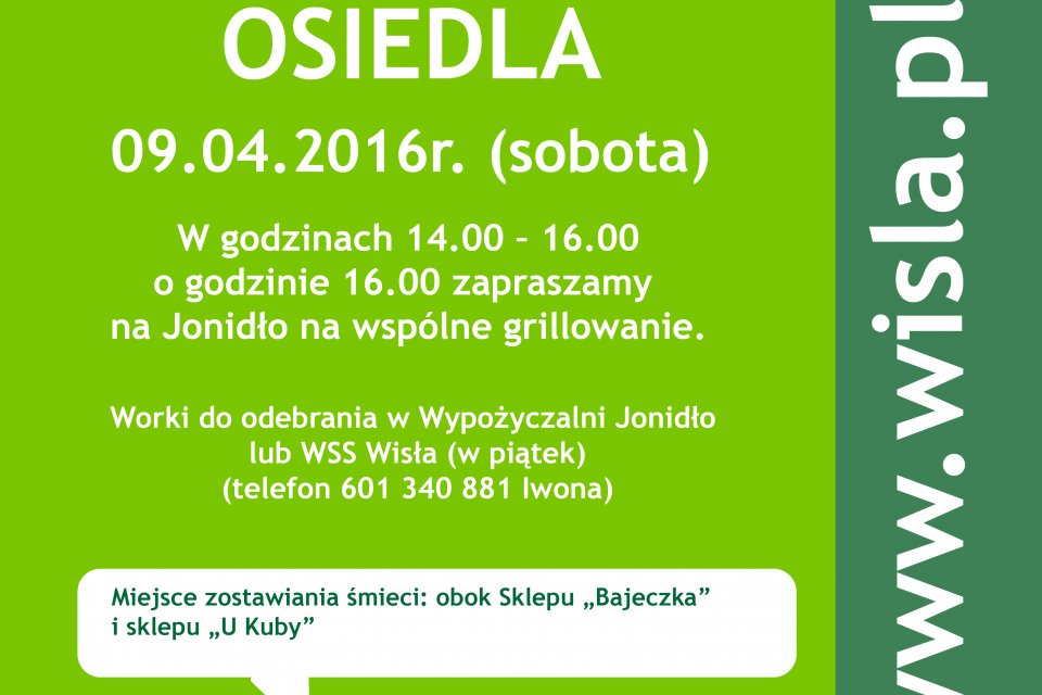 Plakat dotyczący wiosennego sprzątania