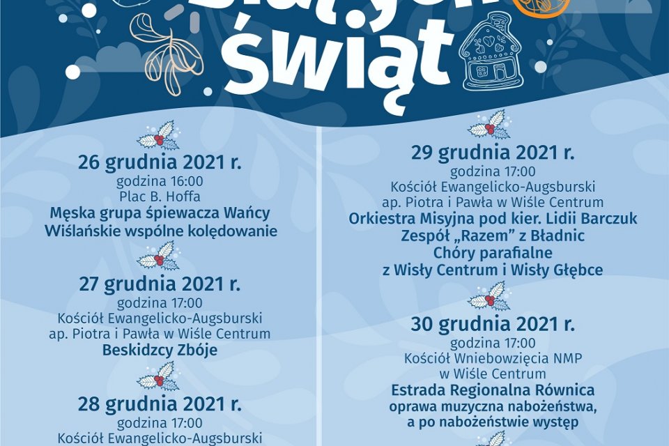 Szczegółowy program koncertów w ramach Strefy Białych Świąt