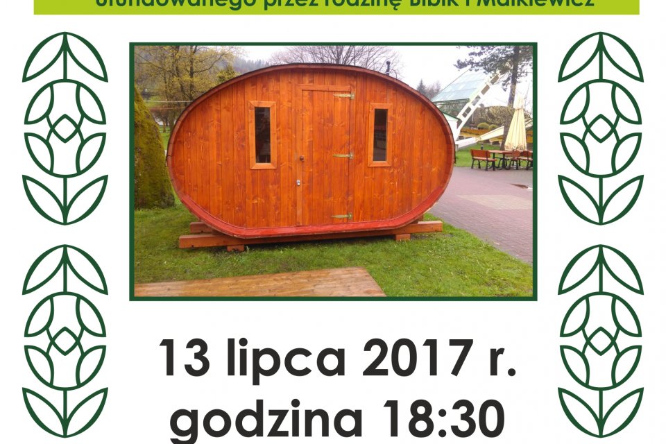 Plakat dotyczący otwarcia "Domku Basi"