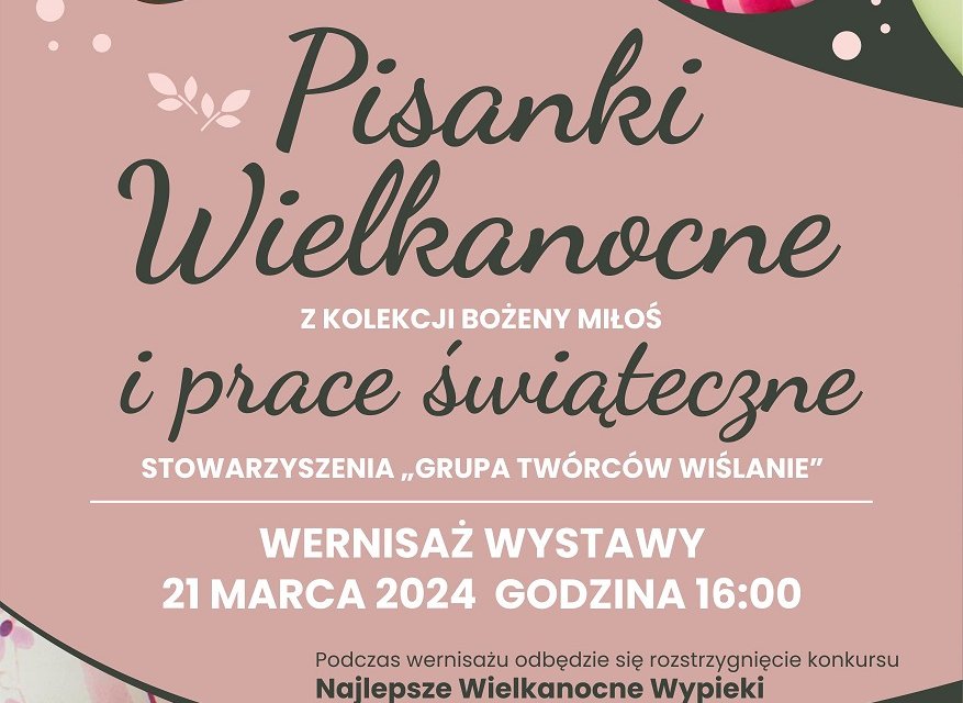 Plakat wersnisażu wystawy świątecznej