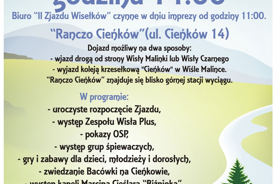 Plakat promujący II Zjazd Wisełków