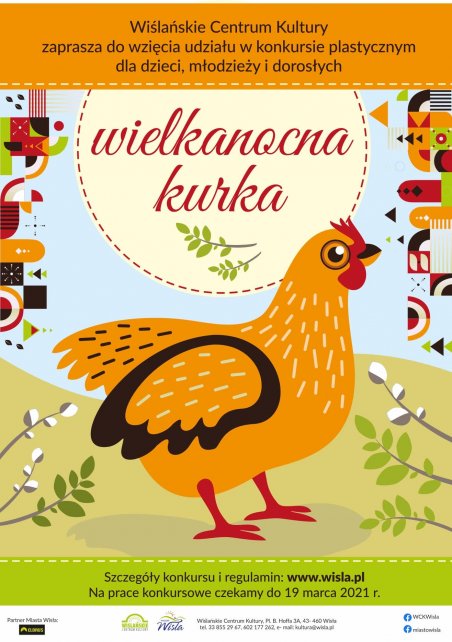 Plakat konkursu "Wielkanocna kurka"