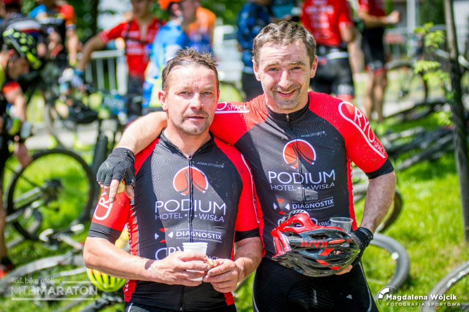 Zawodnicy drużyny Hotel Podium Wisła - Diagnostix - Cryospace w Olkuszu