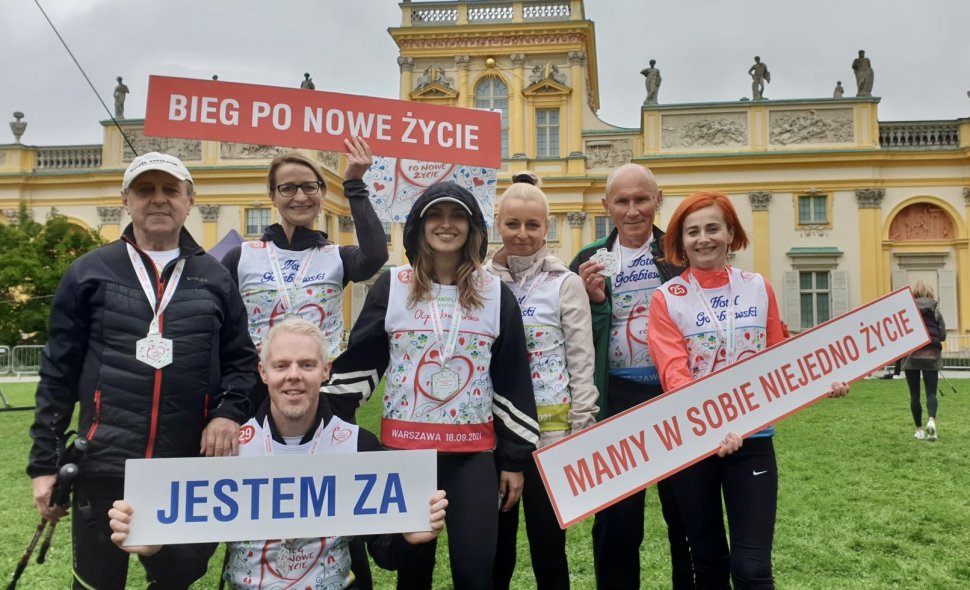 Sztefety Wisły i Hotelu Gołębiewski po biegu