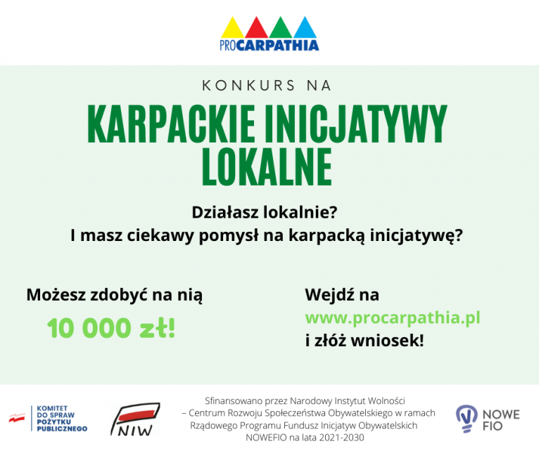 Plakat informacyjny o konkursie
