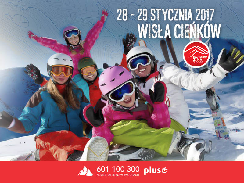 Plakat akcji Bezpieczna Zima z GOPR