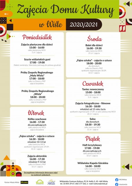 Zajęcia w Domu Kultury w Wiśle