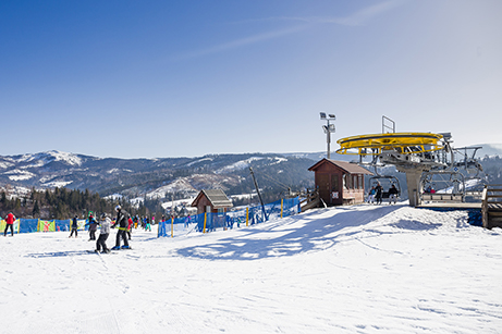 Jeden z wiślańskich stoków narciarskich