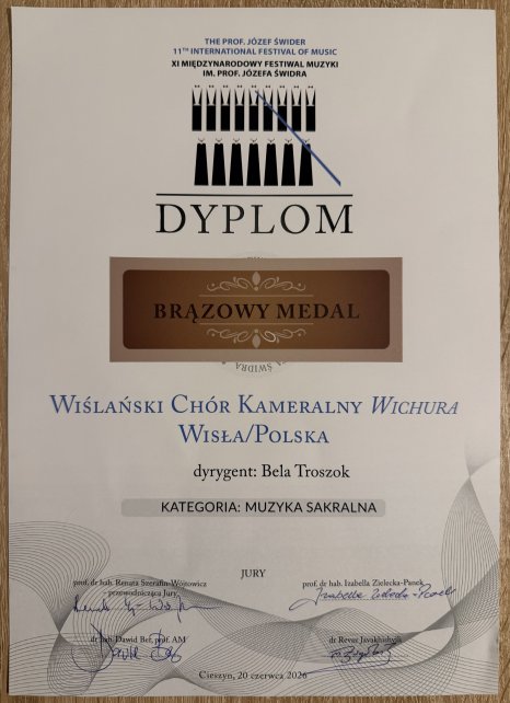 Brązowy medal - muzyka sakralna