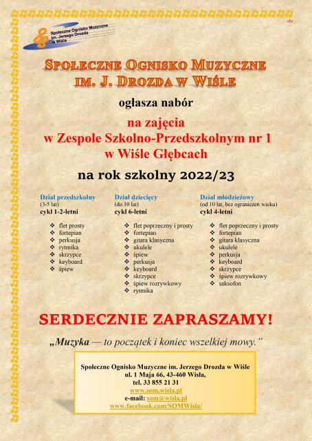 nabór Społeczne Ognisko Muzyczne