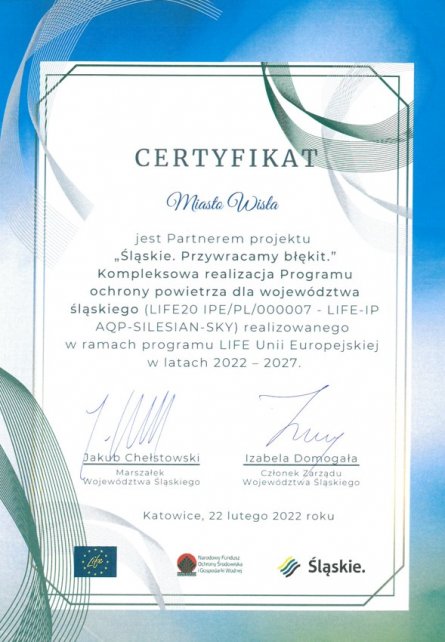 Certyfikat Miasta Wisła
