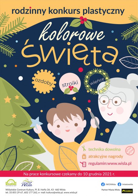 Plakat konkursu "Kolorowe święta"