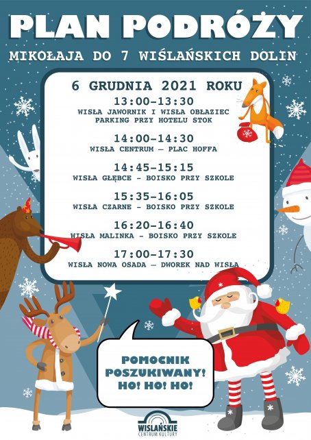 Plan podróży Świętego Mikołaja