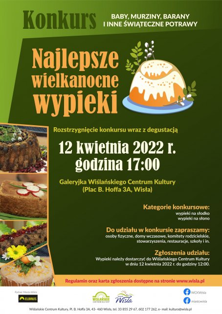 Plakat konkursu na najlepsze wypieki wielkanocne